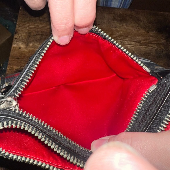 Coach Poppy Vintage Black and Red Plaid Mini Shoulder Bag - Picture 7 of 7